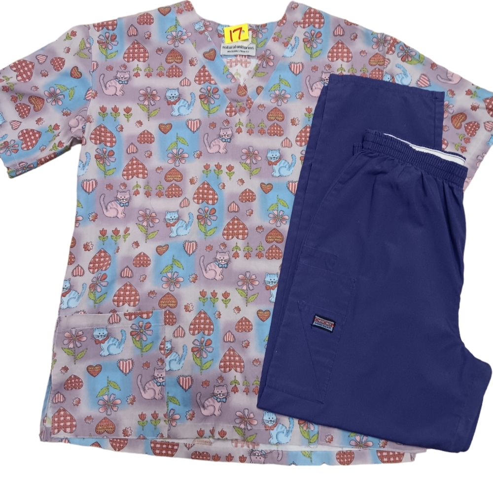 kittens scrub set